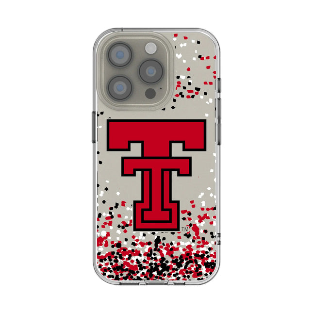 Texas Tech Red Raiders Confetti Clear Phone Case for Apple iPhone