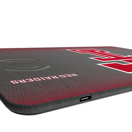 Texas Tech Red Raiders Linen 15-Watt Wireless Charger and Mouse Pad