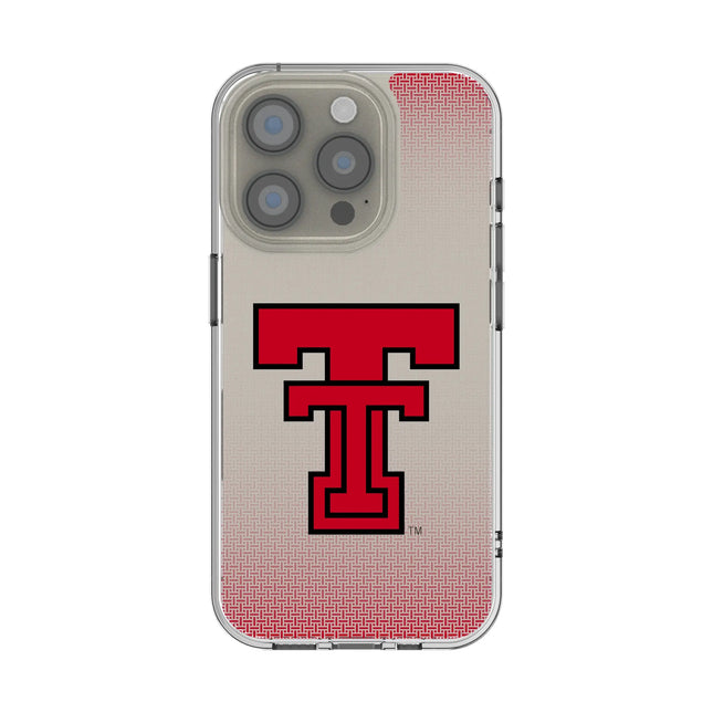 Texas Tech Red Raiders Linen Clear Phone Case for Apple iPhone