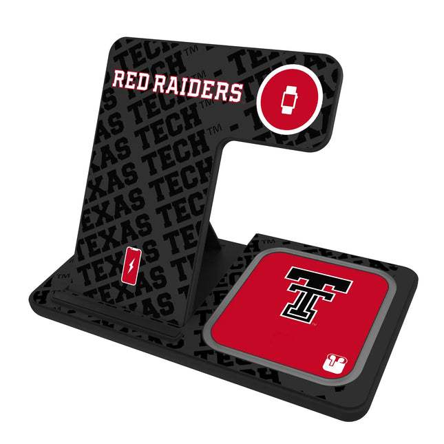 Texas Tech Red Raiders Monocolor Tilt 3 in 1 Charging Station