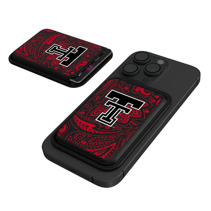 Texas Tech Red Raiders Paisley Black Magnetic Credit Card Wallet