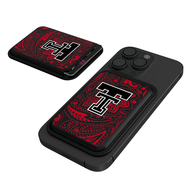 Texas Tech Red Raiders Paisley Black Magnetic Credit Card Wallet