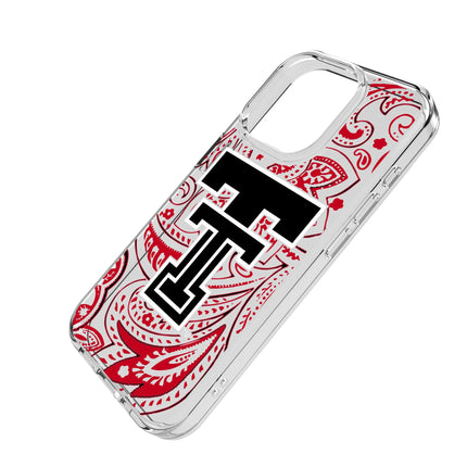 Texas Tech Red Raiders Paisley Clear Phone Case for Apple iPhone