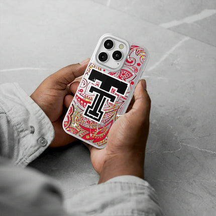 Texas Tech Red Raiders Paisley Glitter Phone Case for Apple iPhone