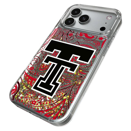 Texas Tech Red Raiders Paisley Glitter Phone Case for Apple iPhone