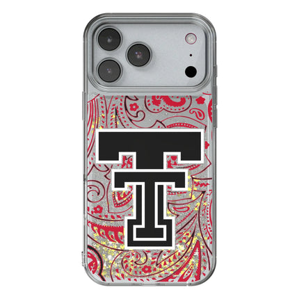 Texas Tech Red Raiders Paisley Glitter Phone Case for Apple iPhone