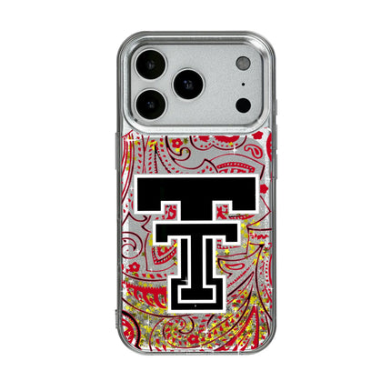 Texas Tech Red Raiders Paisley Glitter Phone Case for Apple iPhone