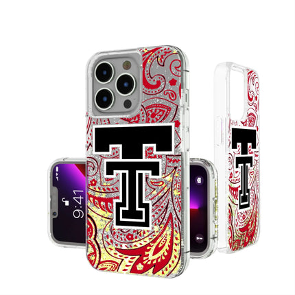 Texas Tech Red Raiders Paisley Glitter Phone Case for Apple iPhone
