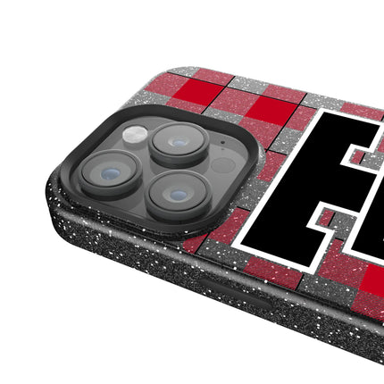 Texas Tech Red Raiders Plaid Black Bling Phone Case for Apple iPhone