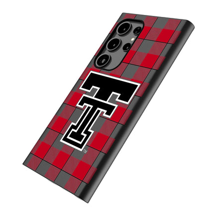 Texas Tech Red Raiders Plaid MagSafe Compatible Phone Case for Samsung Galaxy