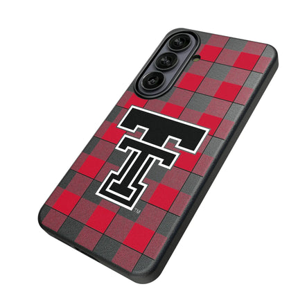 Texas Tech Red Raiders Plaid MagSafe Compatible Phone Case for Samsung Galaxy