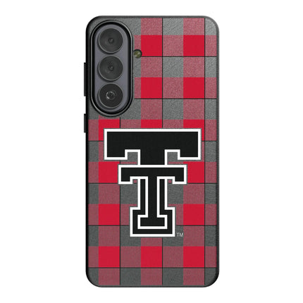 Texas Tech Red Raiders Plaid MagSafe Compatible Phone Case for Samsung Galaxy