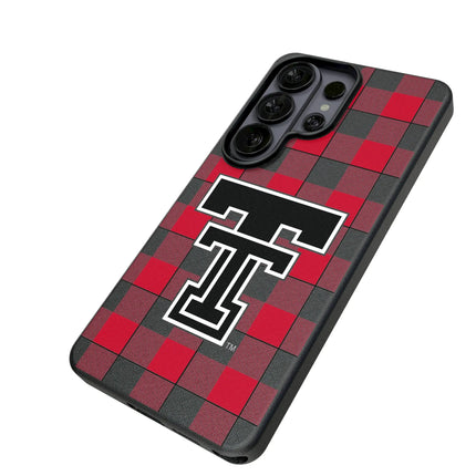 Texas Tech Red Raiders Plaid MagSafe Compatible Phone Case for Samsung Galaxy