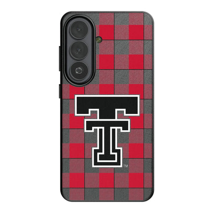 Texas Tech Red Raiders Plaid MagSafe Compatible Phone Case for Samsung Galaxy