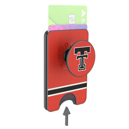 Texas Tech Red Raiders Stripe PopSockets MagSafe-Compatible PopWallet+