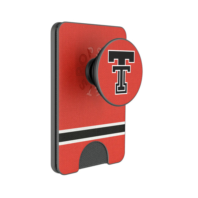 Texas Tech Red Raiders Stripe PopSockets MagSafe-Compatible PopWallet+