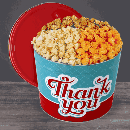 Thank You Popcorn Tin - Traditional 2 Gallon