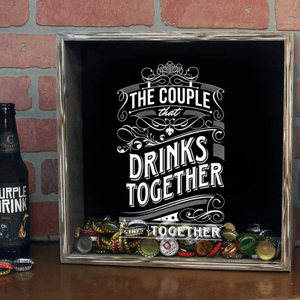 The Couple That Drinks Together Stays Together Shadow Box