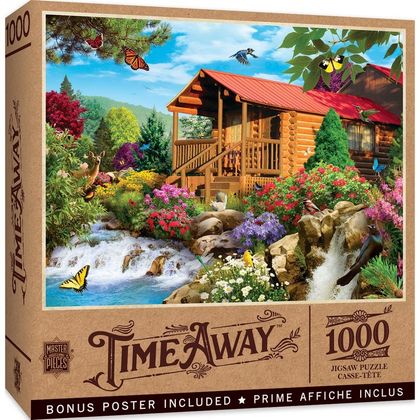 Time Away Cascading Cabin 1000 Piece Puzzle