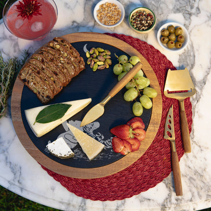 Winnie the Pooh - Insignia Acacia and Slate Serving Board with Cheese Tools