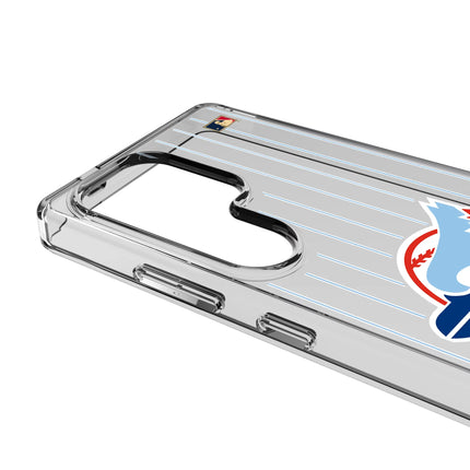 Toronto Blue Jays 1977-1988 - Cooperstown Collection Pinstripe Clear Phone Case for Samsung Galaxy