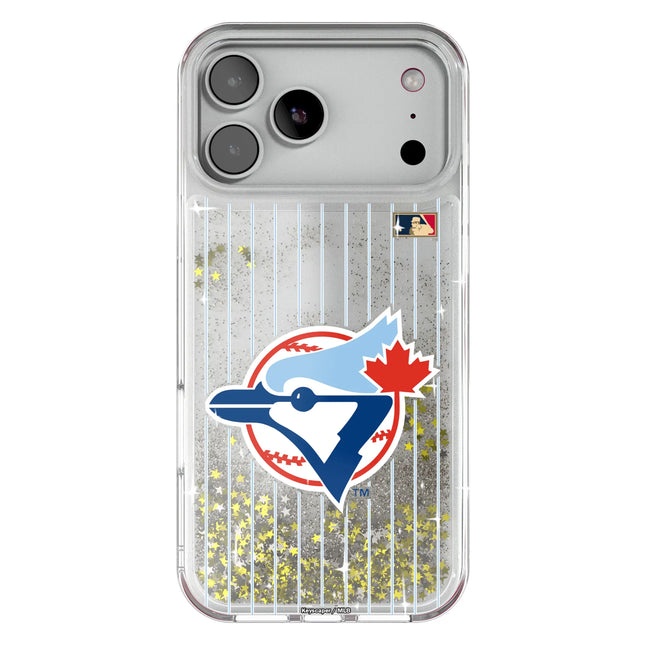 Toronto Blue Jays 1977-1988 - Cooperstown Collection Pinstripe Glitter Phone Case for Apple iPhone