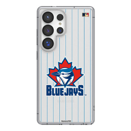 Toronto Blue Jays 1997-2002 - Cooperstown Collection Pinstripe Clear Phone Case for Samsung Galaxy