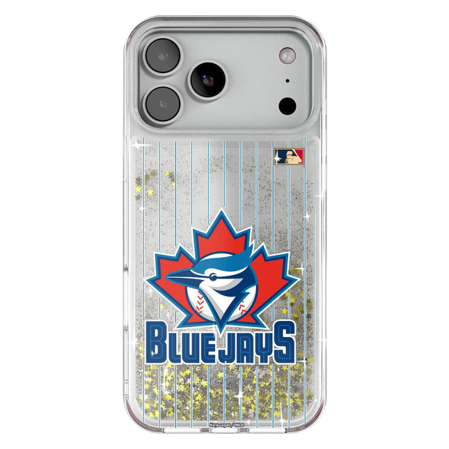 Toronto Blue Jays 1997-2002 - Cooperstown Collection Pinstripe Glitter Phone Case for Apple iPhone