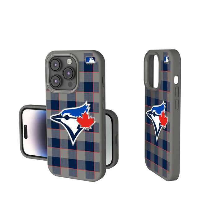 Toronto Blue Jays Plaid Soft Touch Phone Case for Apple iPhone