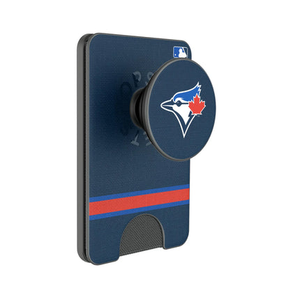 Toronto Blue Jays Stripe PopSockets MagSafe-Compatible PopWallet+