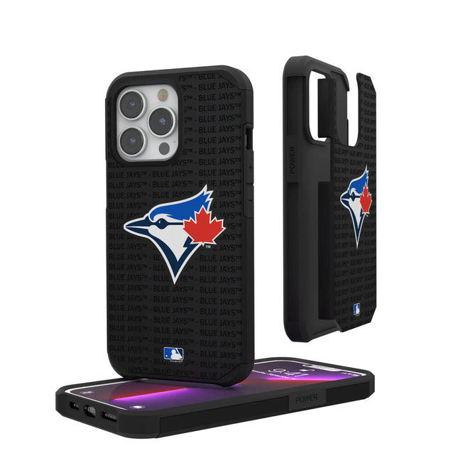 Toronto Blue Jays Text Backdrop Rugged Phone Case for Apple iPhone
