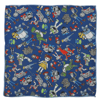 Toy Story 4 Characters Blue Boy's Pocket Square