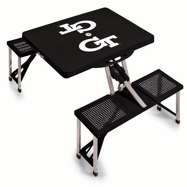 Georgia Tech Yellow Jackets Picnic Table Folding Table with Seats