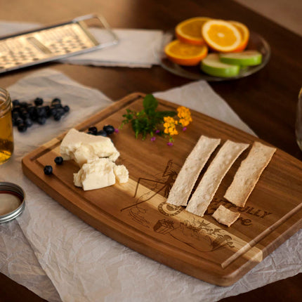 Nightmare Before Christmas Jack Festive - Ovale Acacia Cutting Board