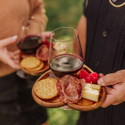 Heart Shaped Wine Appetizer Plate Set of 4