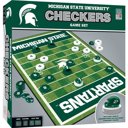 Michigan State Spartans Checkers Board Game