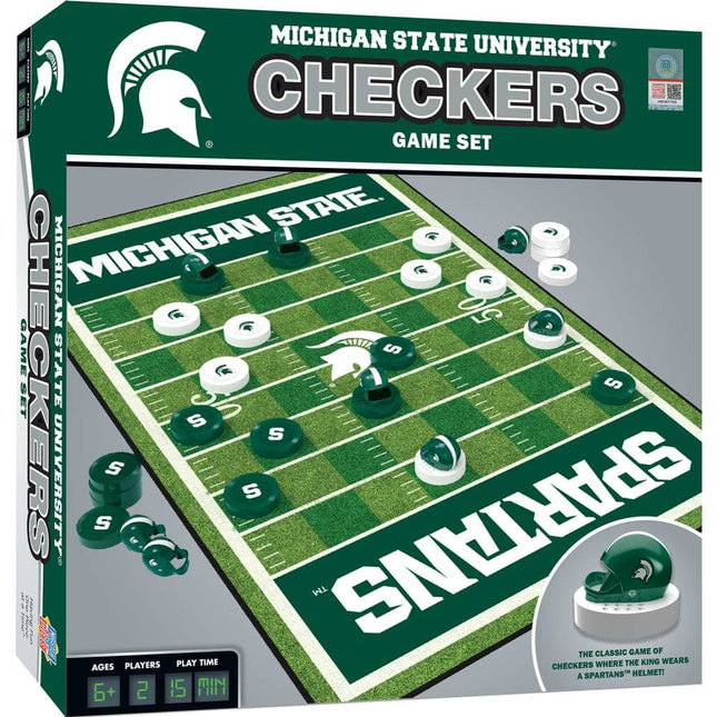 Michigan State Spartans Checkers Board Game