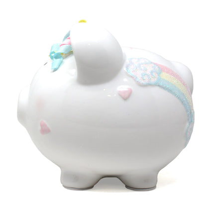 Unicorn and Rainbows Large  Piggy Bank