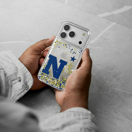 United State Naval Academy Midshipmen Confetti Glitter Phone Case for Apple iPhone