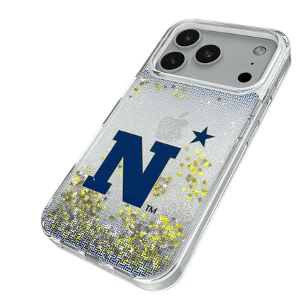 United State Naval Academy Midshipmen Linen Glitter Phone Case for Apple iPhone