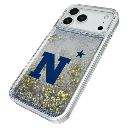 United State Naval Academy Midshipmen Linen Glitter Phone Case for Apple iPhone