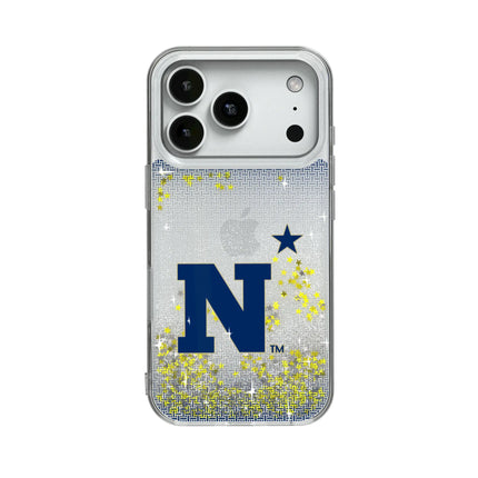 United State Naval Academy Midshipmen Linen Glitter Phone Case for Apple iPhone