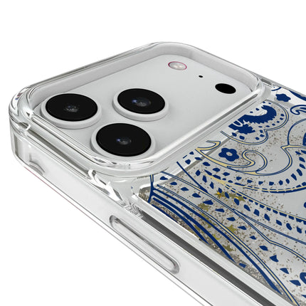 United State Naval Academy Midshipmen Paisley Glitter Phone Case for Apple iPhone