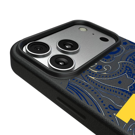 United State Naval Academy Midshipmen Paisley MagSafe Compatible Phone Case for Apple iPhone