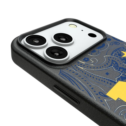 United State Naval Academy Midshipmen Paisley MagSafe Compatible Phone Case for Apple iPhone