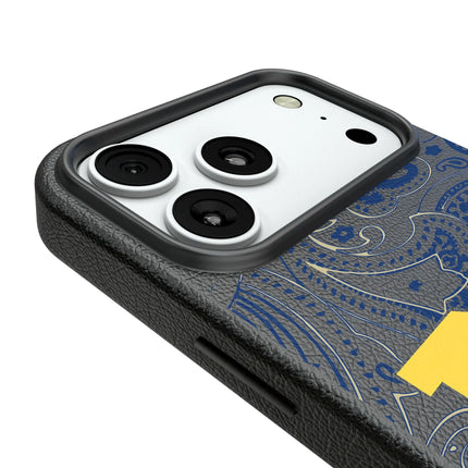 United State Naval Academy Midshipmen Paisley MagSafe Compatible Phone Case for Apple iPhone