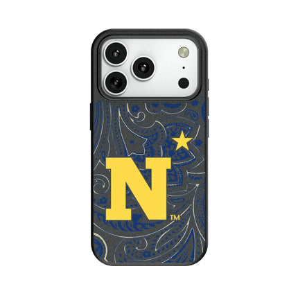 United State Naval Academy Midshipmen Paisley MagSafe Compatible Phone Case for Apple iPhone