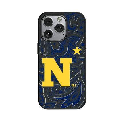 United State Naval Academy Midshipmen Paisley MagSafe Compatible Phone Case for Apple iPhone
