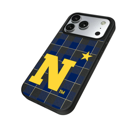 United State Naval Academy Midshipmen Plaid MagSafe Compatible Phone Case for Apple iPhone