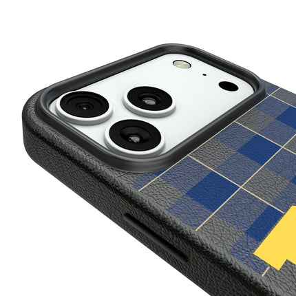 United State Naval Academy Midshipmen Plaid MagSafe Compatible Phone Case for Apple iPhone
